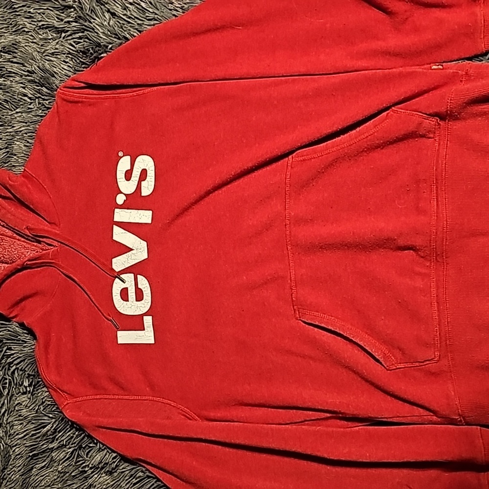 Red Levi's hoodie Medium